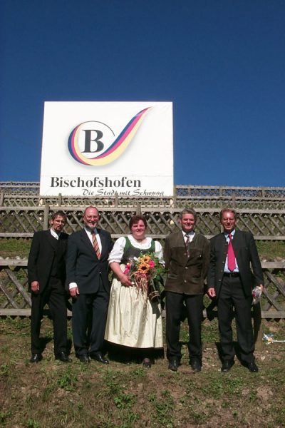 Vizebrgermeister Rudolf Barkmann, GR Mag. Rudolf Lanzenberger, GR Barbara Saller, Brgermeister Jakob Rohrmoser, Vizebrgermeister Lorenz Weran-Rieger (v.l.)